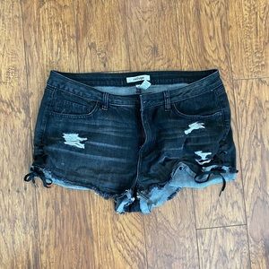 Shorts with ties on the side